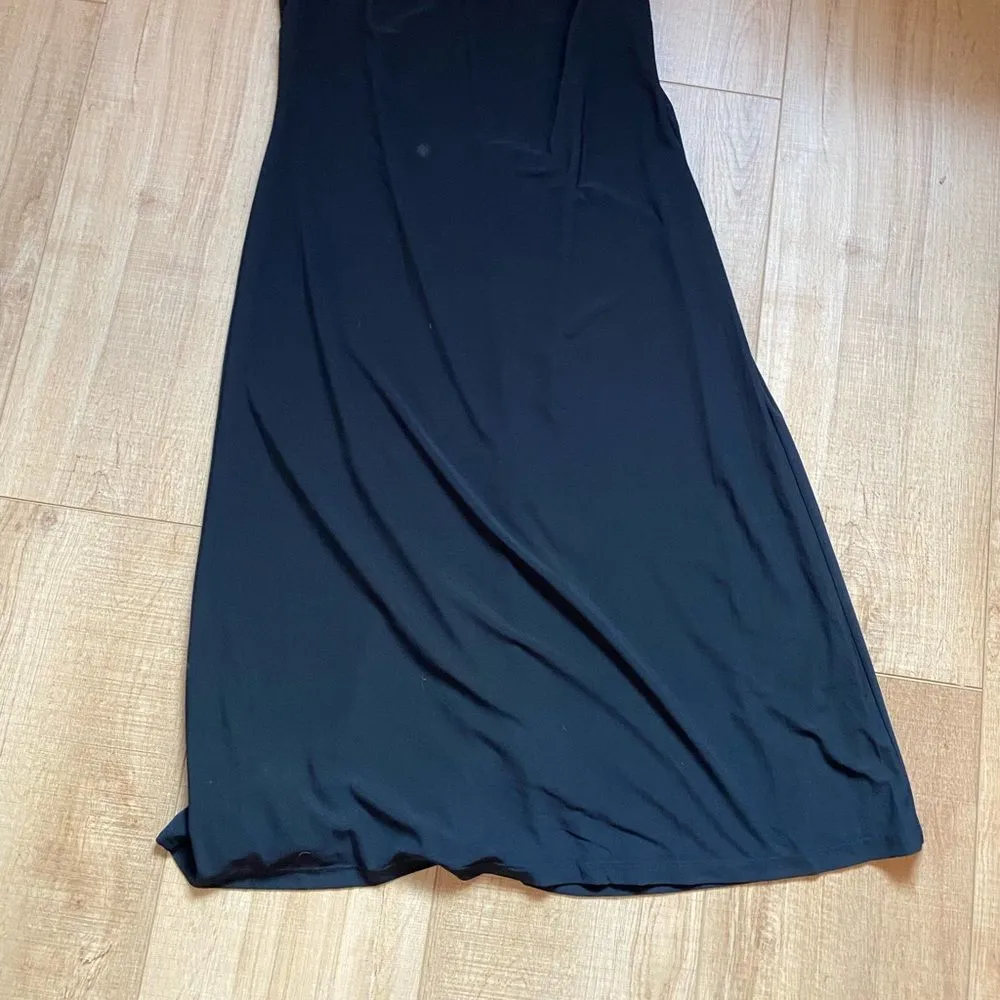 Ann Klein Size 8 Black Sleeveless Midi Length Dress - Image 3
