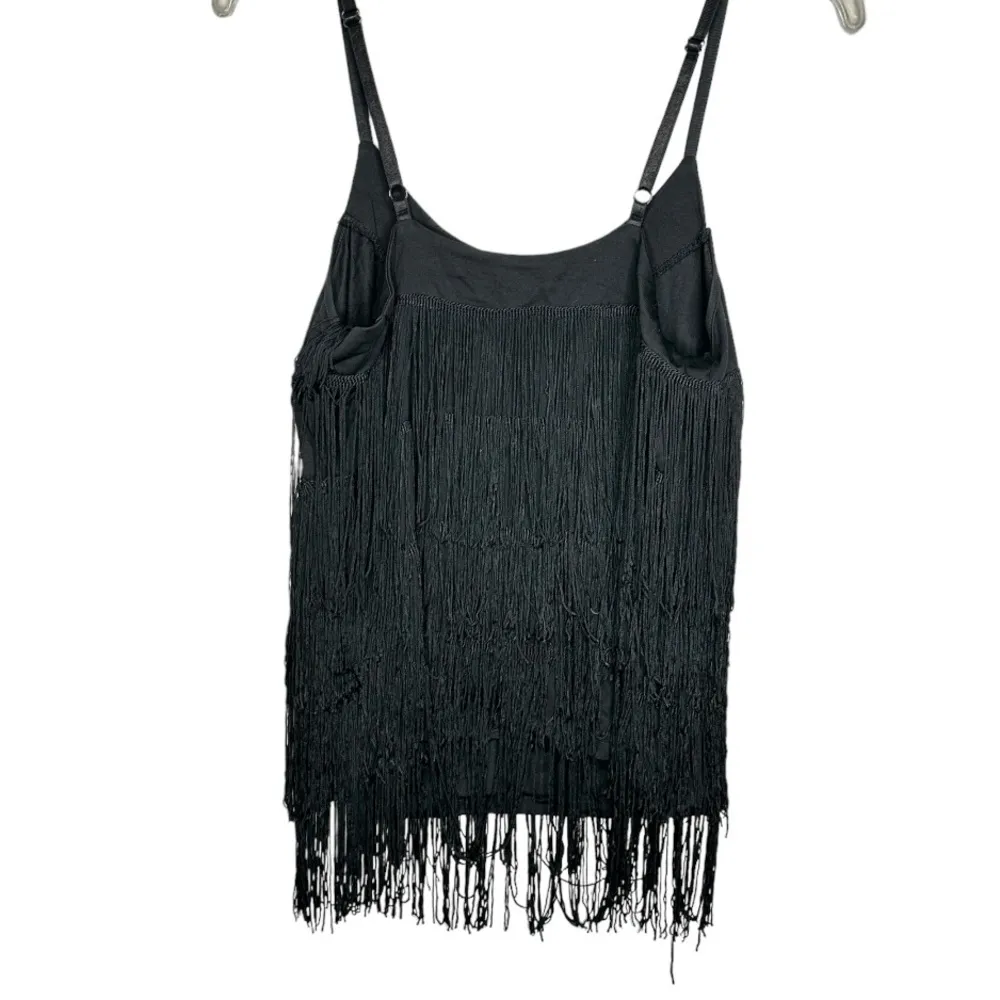 Forever‎ 21 Black Top With Layered Fringe - Image 5