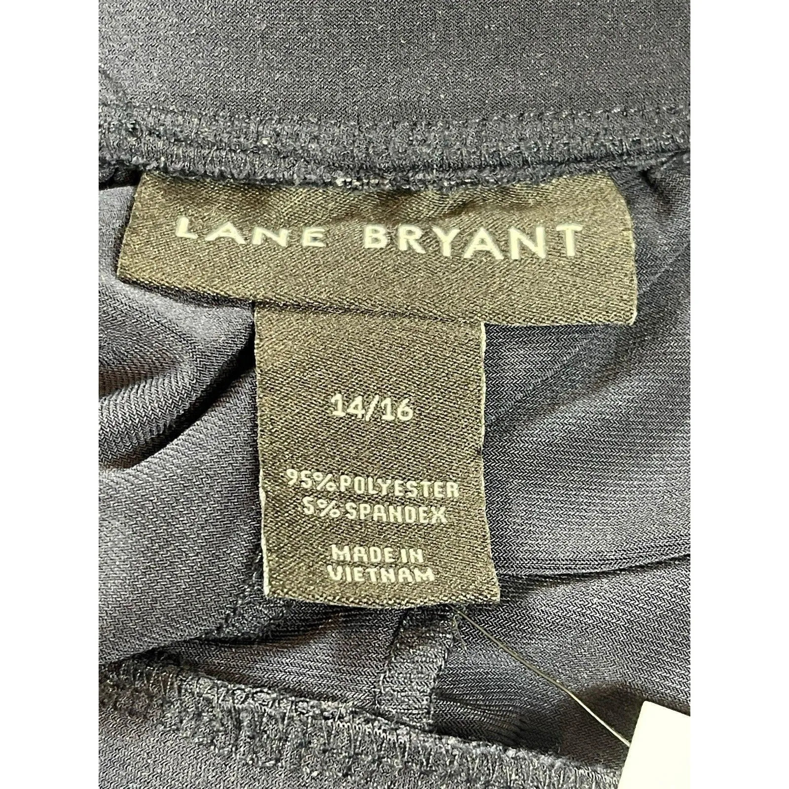 Lane Bryant Knit Kit Collection Wide Leg Pants Size 14/16 Navy Blue Flex NWT - Image 5