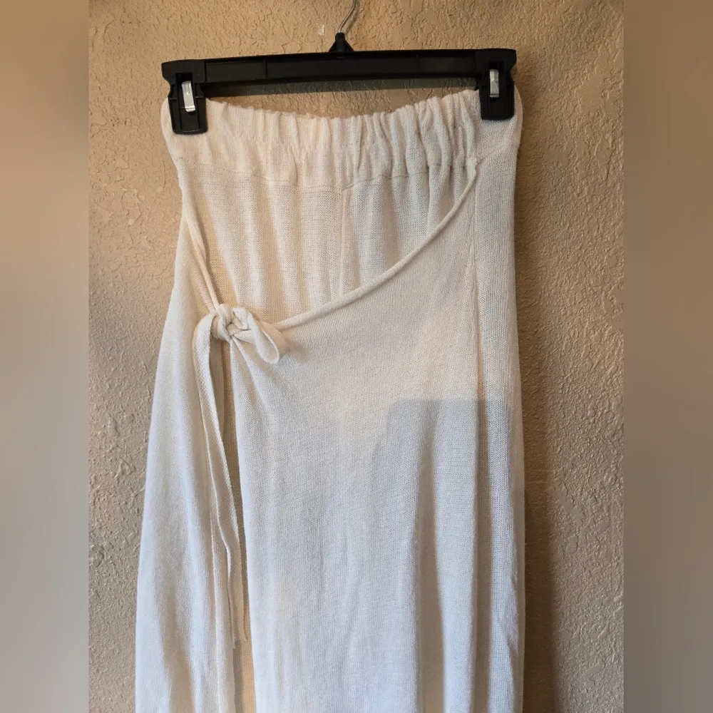 Free People Beach lvory Wrap Style Pants Bohemian Wide Leg XS - Image 3