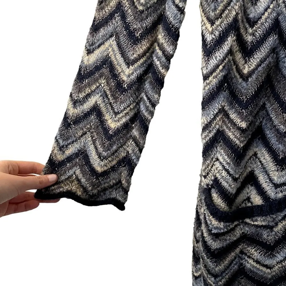 Lucky Brand chevron knit cardigan pockets casual comfortable delicate wool - Image 3