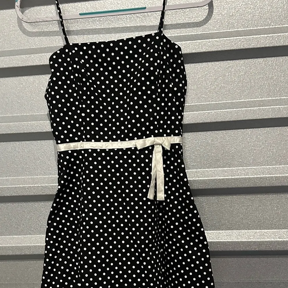 I.N‎ San Francisco Polka Dotted Fit and Flare Dress Size 3 Black/White Black - Image 8