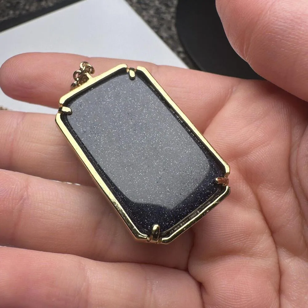 Kate Spade NY Night Sky Jewels Dark Blue Pendant Rhinestone Long Necklace Chain - Image 10