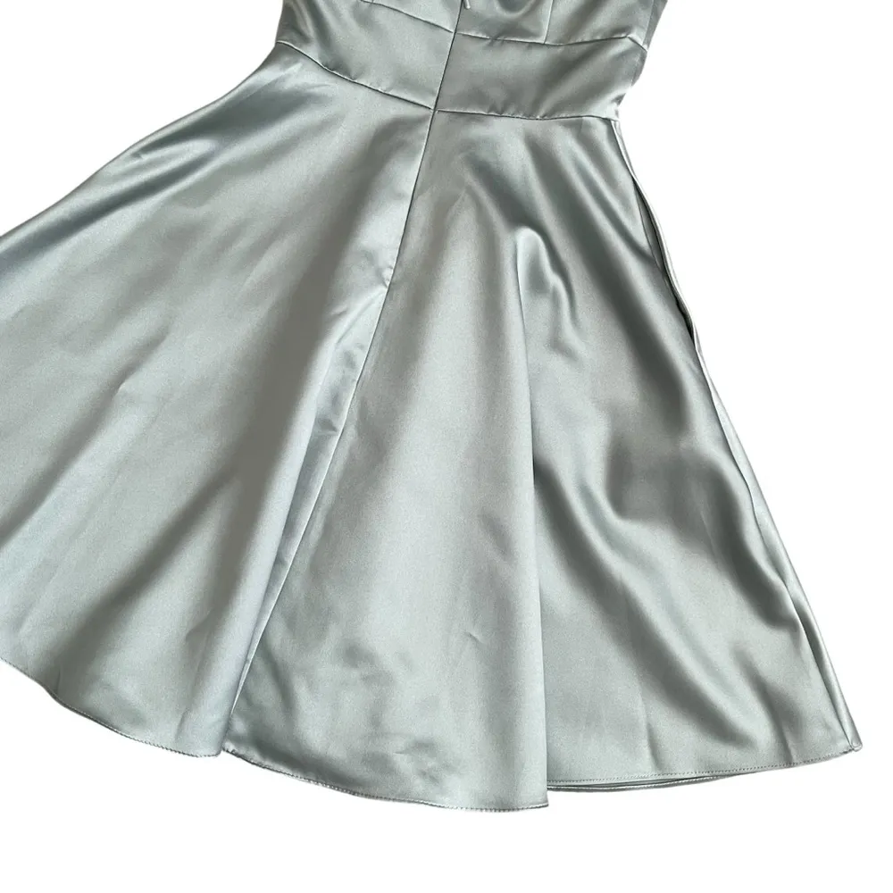 David’s Bridal Jules & Cleo Scoop Neck Short Satin A - Image 9