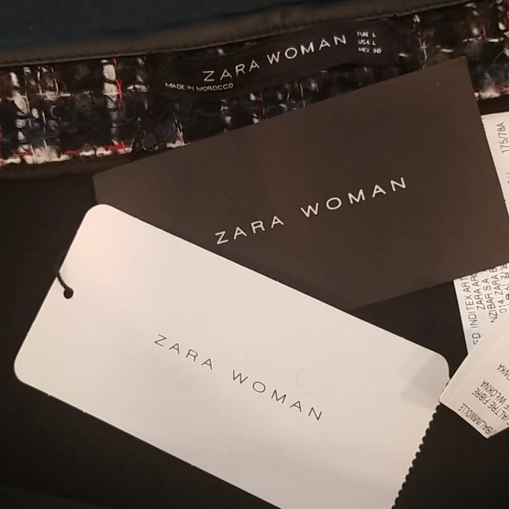 💕ZARA WOMAN💕 Plaid Boucle Tweed Faux Wrap Skirt - Image 7