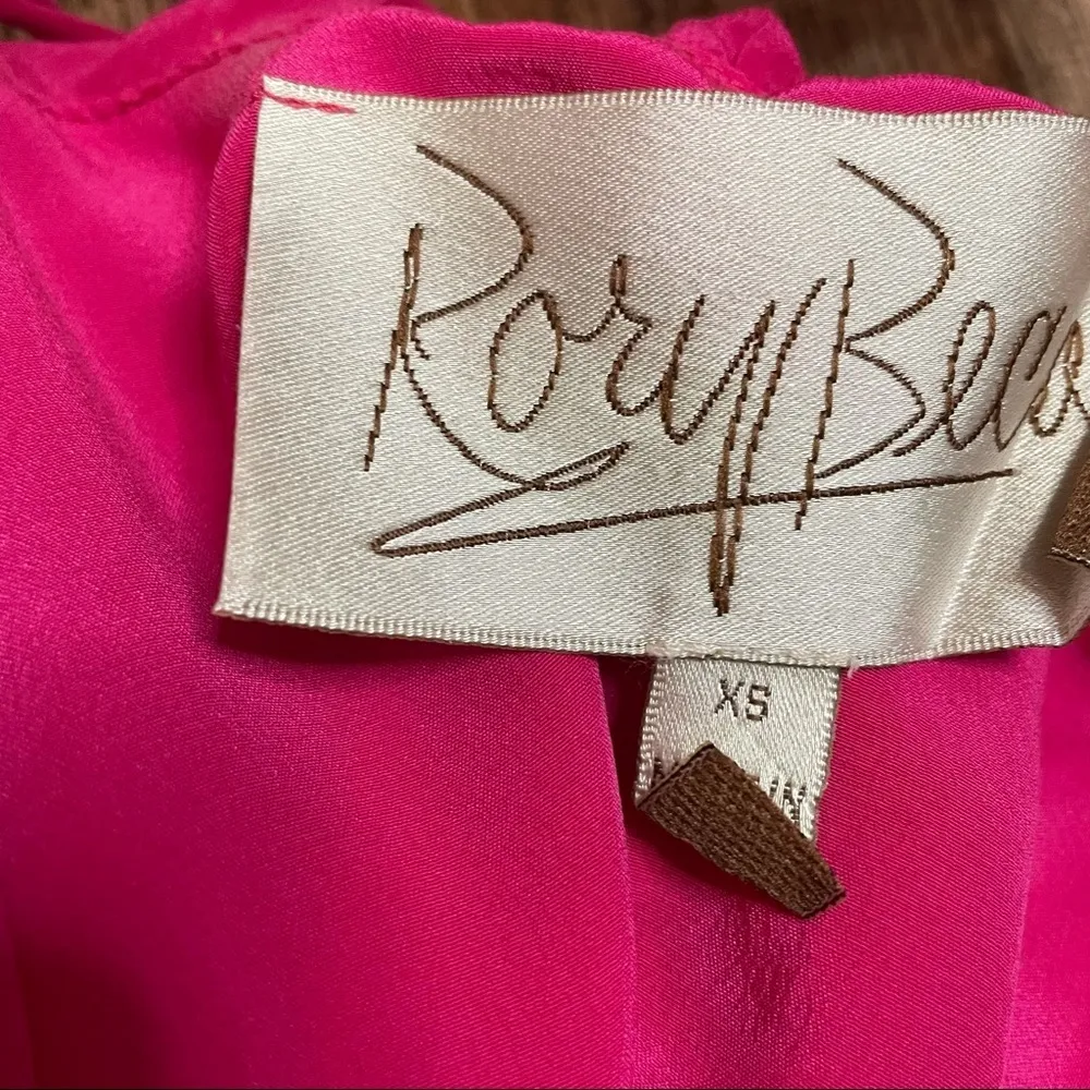 Rory Beca Hot Pink Strappy Silk Slip Dress - Image 4