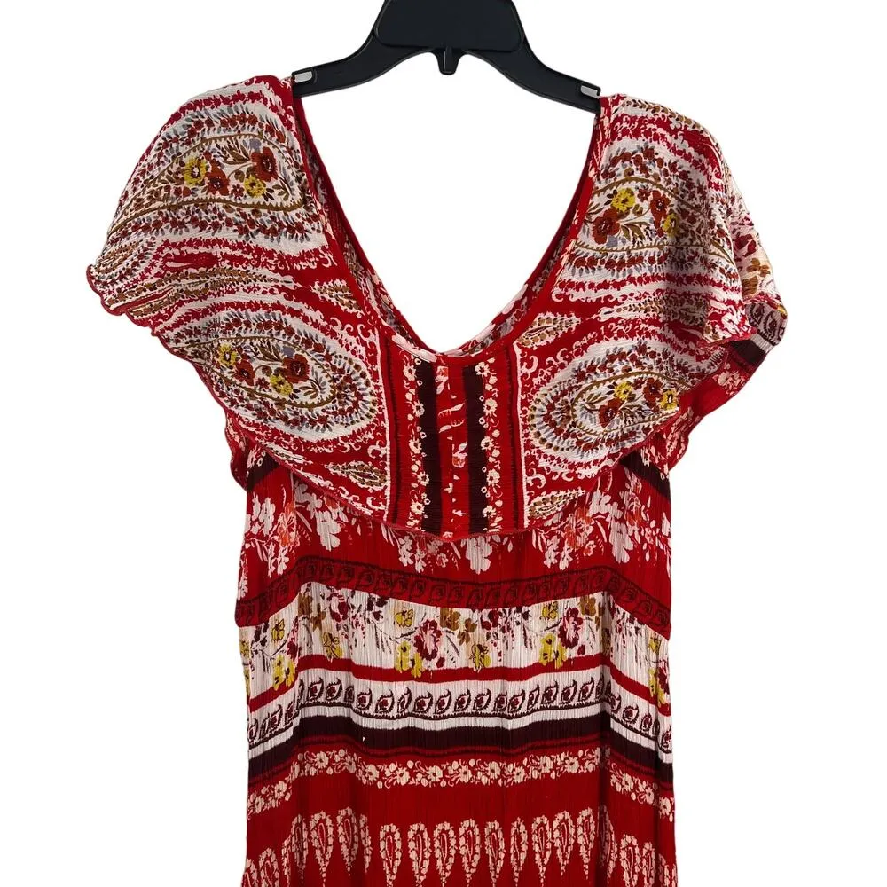 Raga Red Boho Maxi Dress Size Medium - Image 7