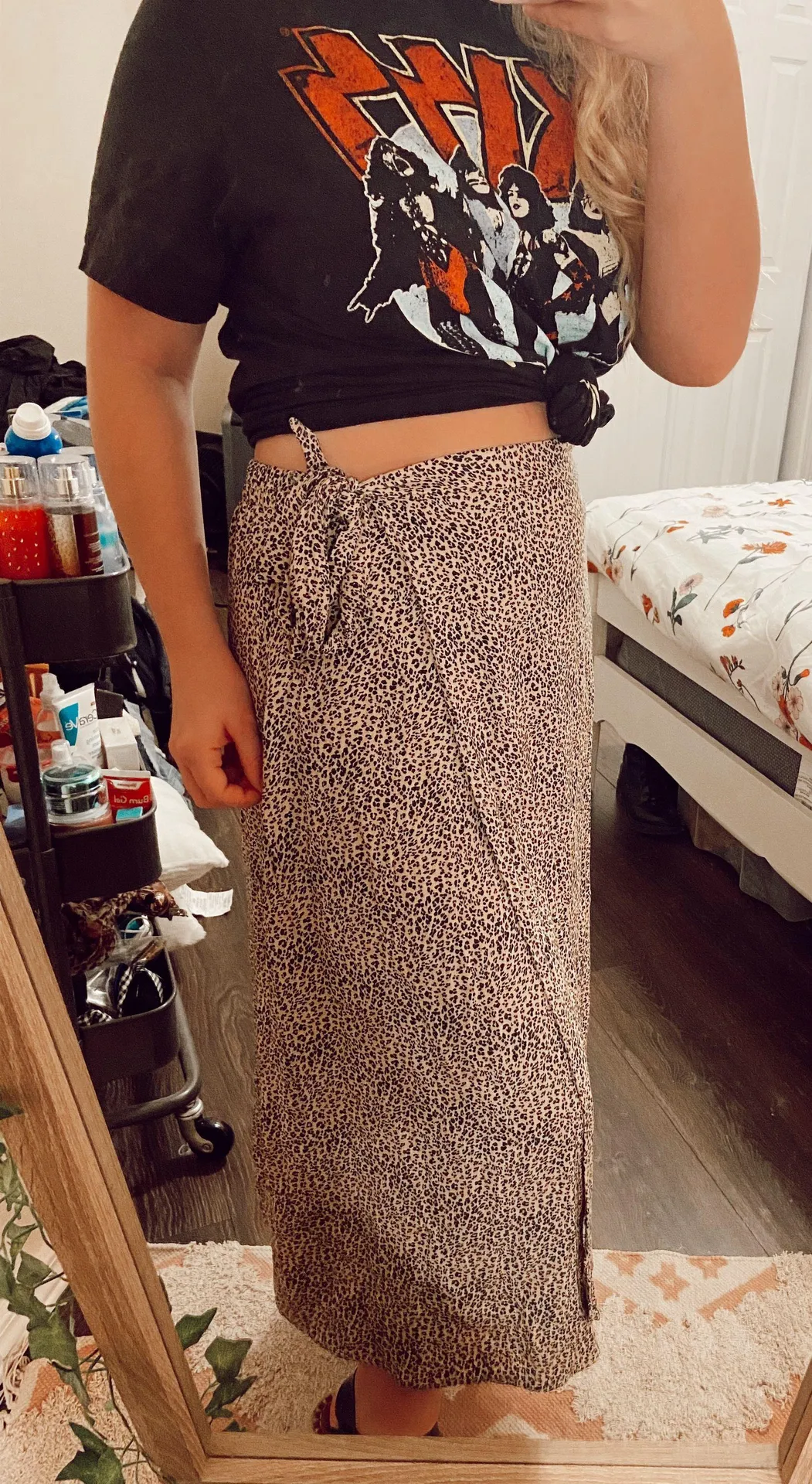 Cheetah Print Skirt Multi Size M - Image 3