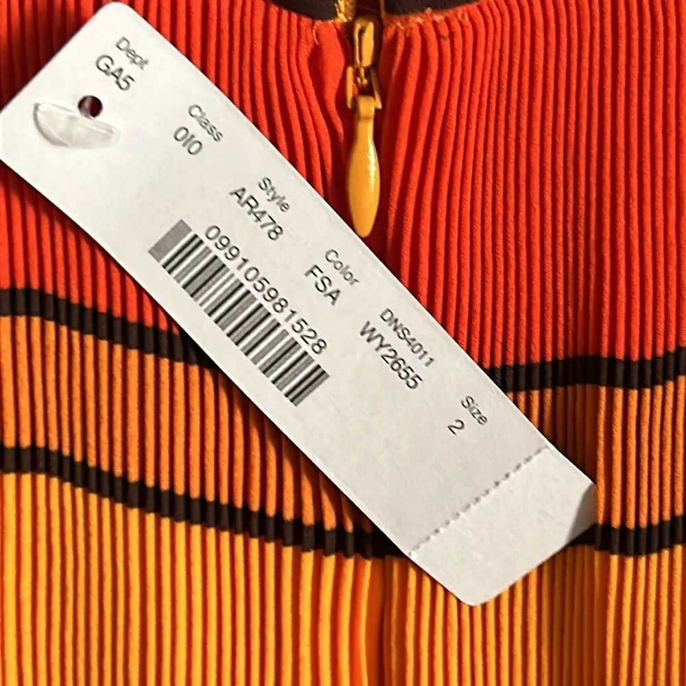 NWT J. Crew Pleated Tea Length Ruffle Bright Preppy Striped Skirt - Image 7