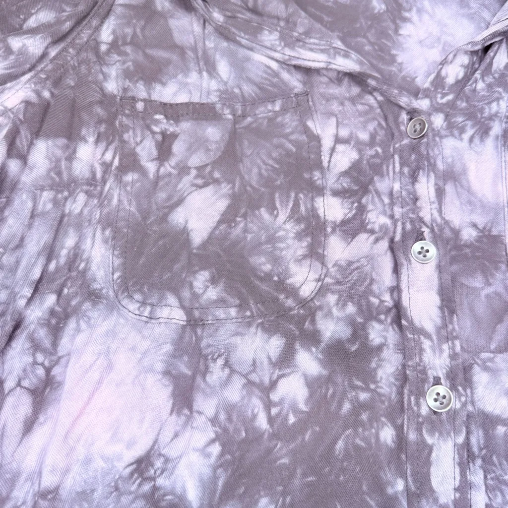 Rock and republic tie dye button front long sleeve shirt w/ cut out shoulders sm - Image 2