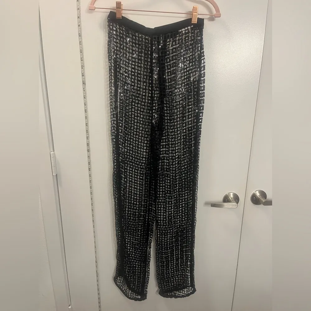 LOVERS + FRIENDS  Bliss Sequin High Rise Wide Leg Paillette Pants - Image 4