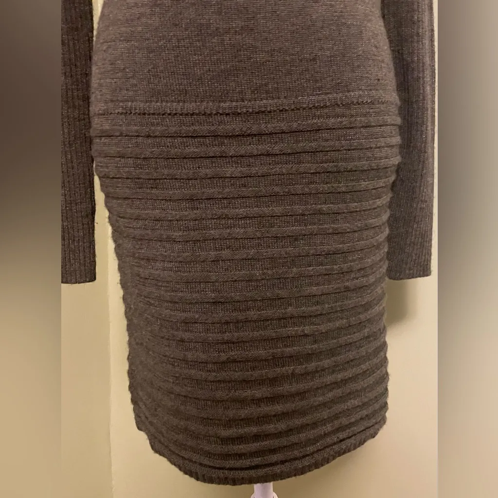 Max Studio Olive Long Sleeve Knit Dress - Image 3