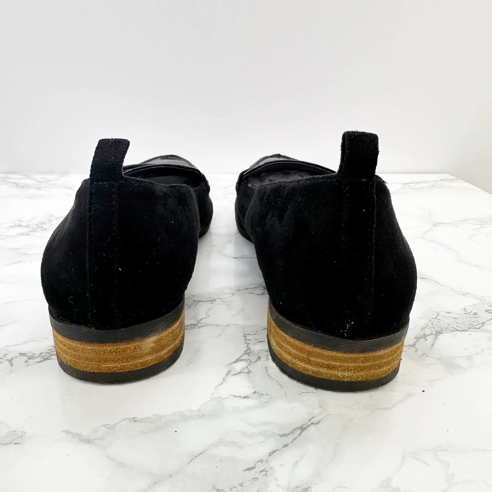 Dr Scholls Memory‎ Foam Eclipse Pointy Toe Patent Leather Loafers Black Size 6 - Image 2