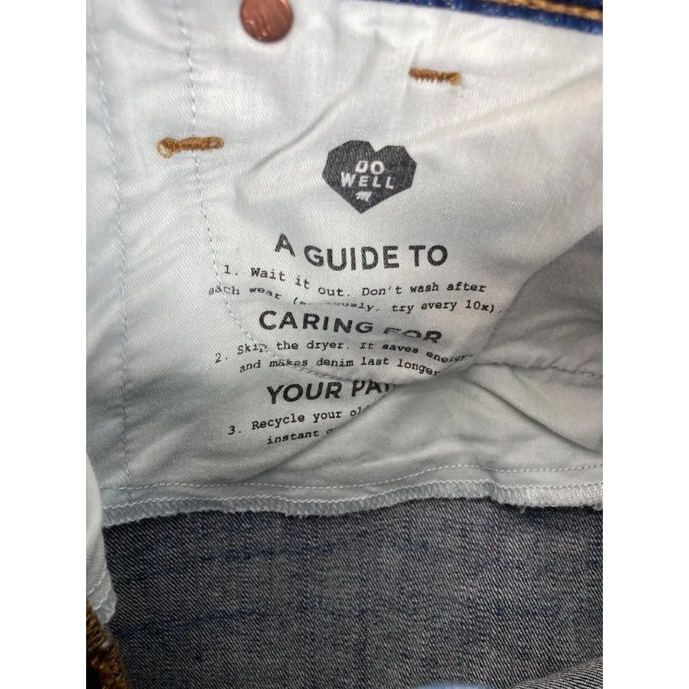 Madewell 10" High Rise Skinny Jeans Womens Size 29 Cutout Tulip Hem Style #K5232 - Image 8