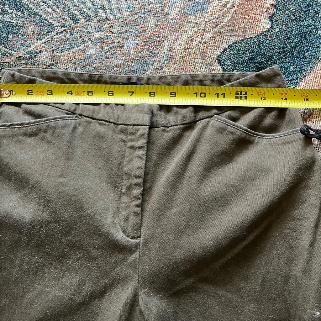 Hillard & Hanson Green Wide Leg Chinos Classic Stretch Fit Casual SZ 28 Y2K - Image 13