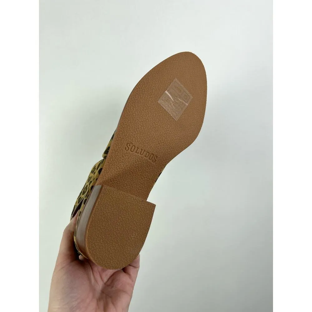 Soludos Leopard Print Suede Leather Venetian Bootie Size 7 NEW - Image 5