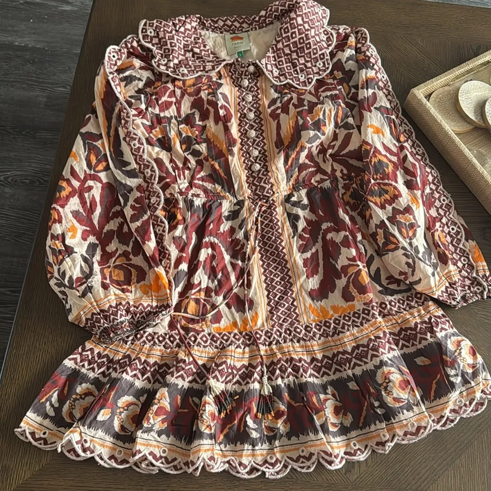 Farm Rio Long Sleeve Button Front Minidress, Small, $260 - Image 16