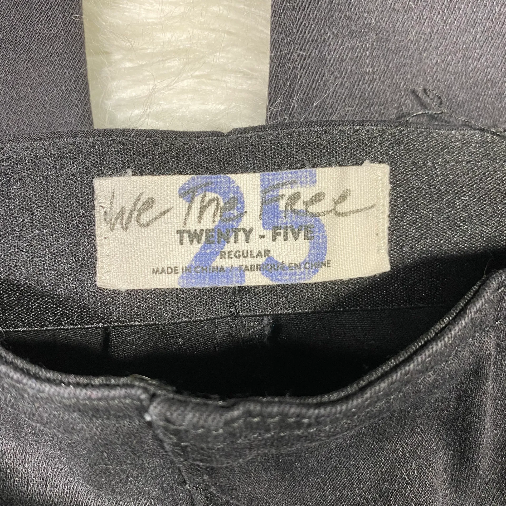 We The Free Free People  Black Elastic Waist Boot Cut Kick Flare Jeans Size 25 - Image 8