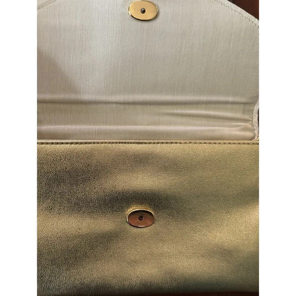 VTG Polished Gold Evening Bag Pleated Clutch Party Purse 1978 Avon READ NOTE - Image 5
