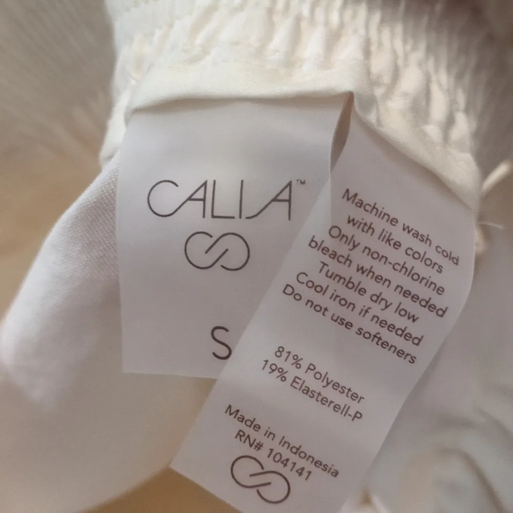 Calia by Carrie underwood Journey Trapunto High Waisted paper bag Skort small White - Image 7