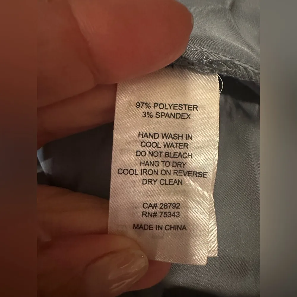 EUC House of Harlow 1960 Blue/SILVER SATIN DIMONS PATTERN Halter Maxi Dress Blue Size L - Image 10