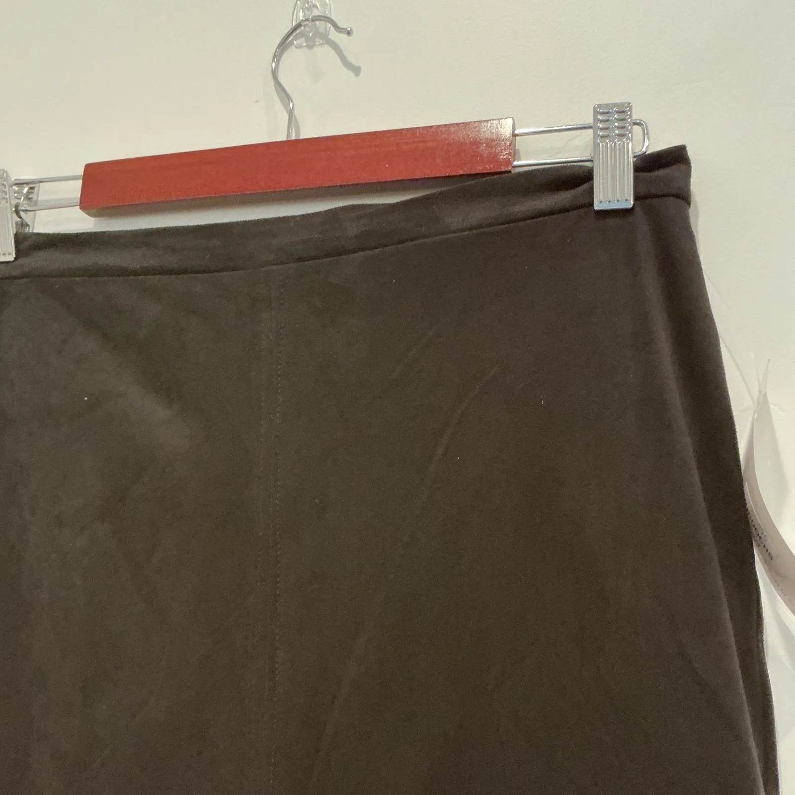 Jody California Black Fringe Skirt Midi Length Elastic Waist Made in USA Medium - Image 2