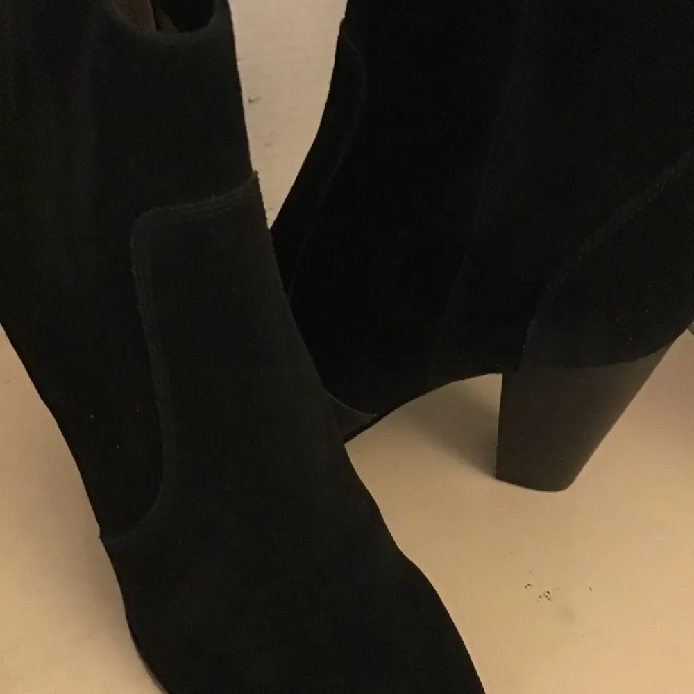 Joie women black suede Chelsea heel boots US 10 - Image 12