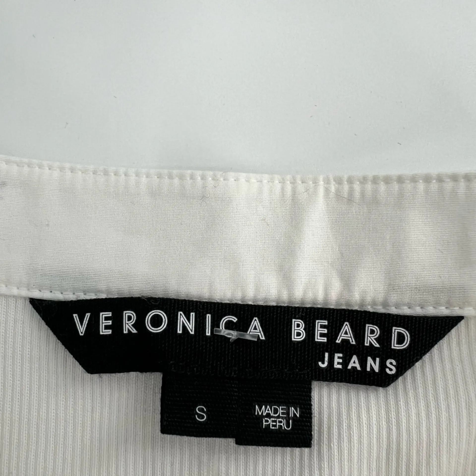 VERONICA BEARD Effy Puff Sleeve Top Sz S White - Image 7