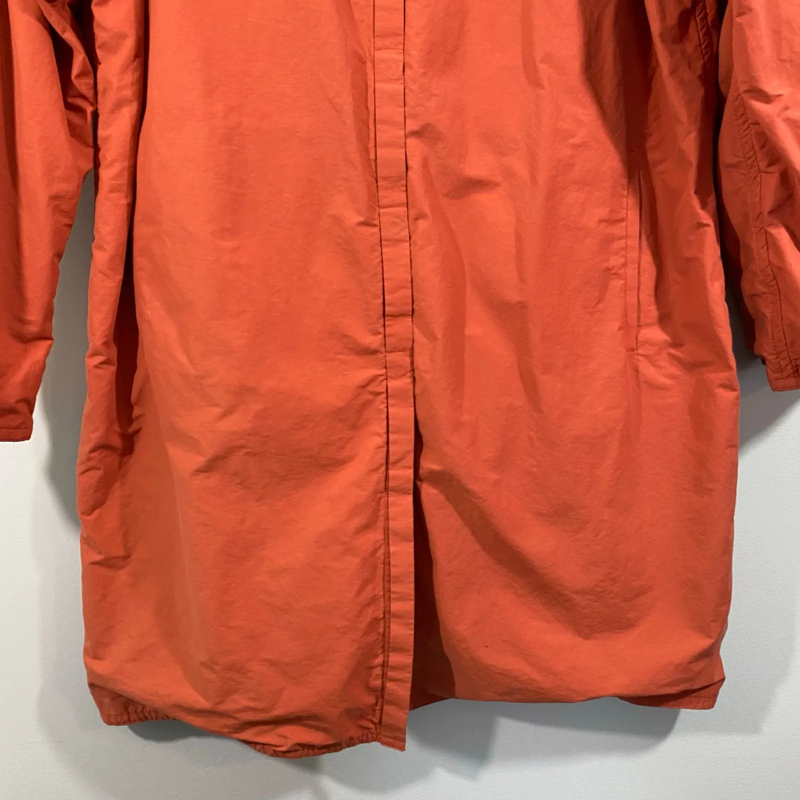 Eileen Fisher Burnt Orange Snap Button Front Hip Length Light Jacket Size M - Image 3