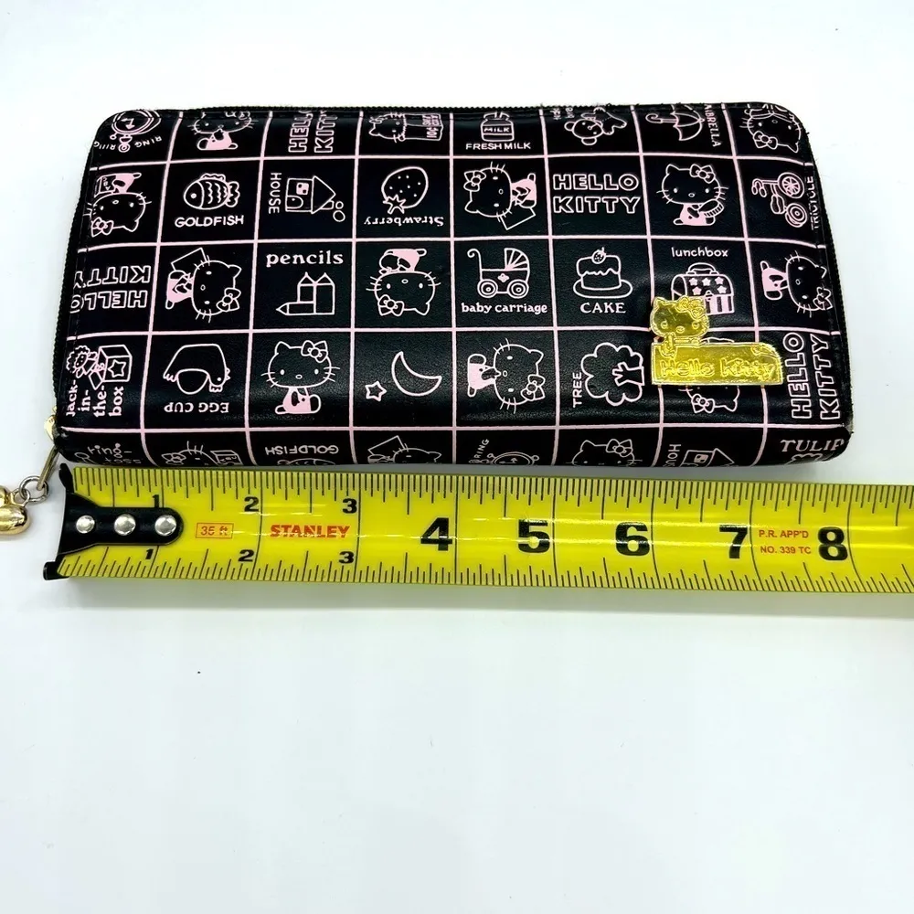 SANRIO HELLO KITTY black and pink zip around wallet - Image 8