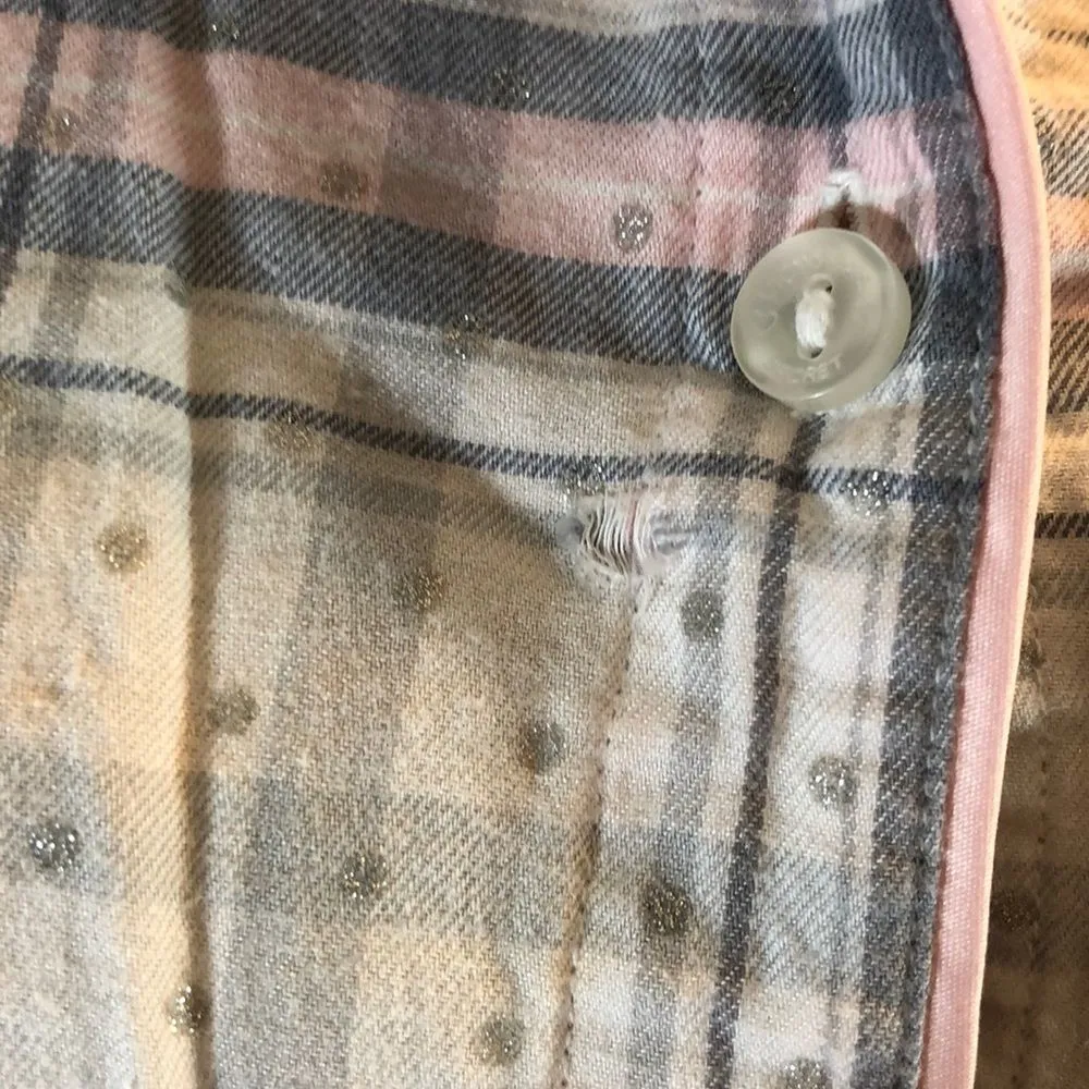 Victoria's Secret Sparkly Button Down Pajama Top M - Image 7
