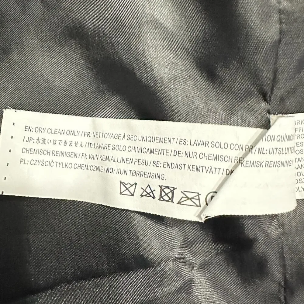 Moon River Blazer Jacket Womens Small Gray Twill Double Layer Long Sleeve Button - Image 11