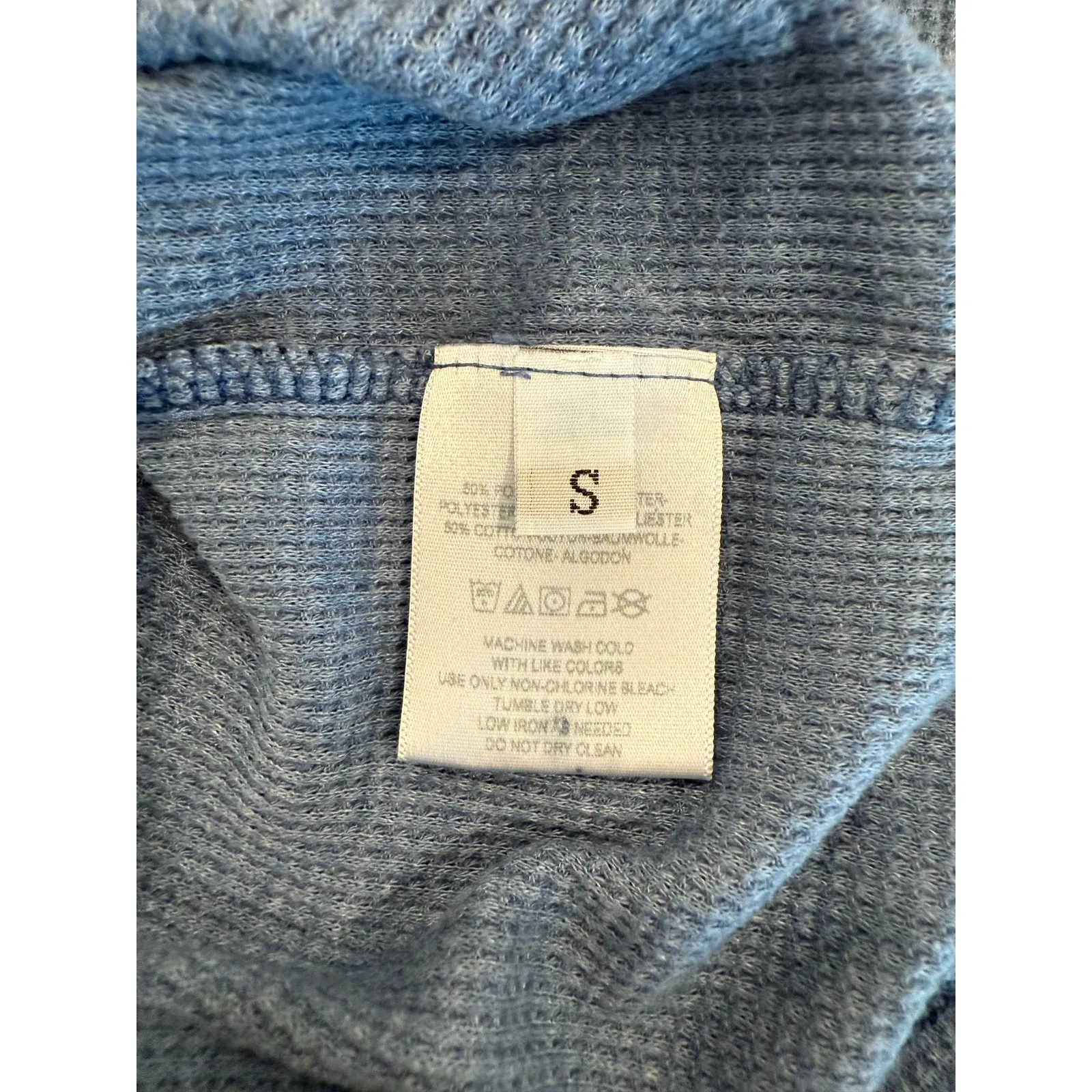 Free People Ocean Dip Tie Dye Thermal Long Sleeve Top Blue Women's Size Small - Image 8