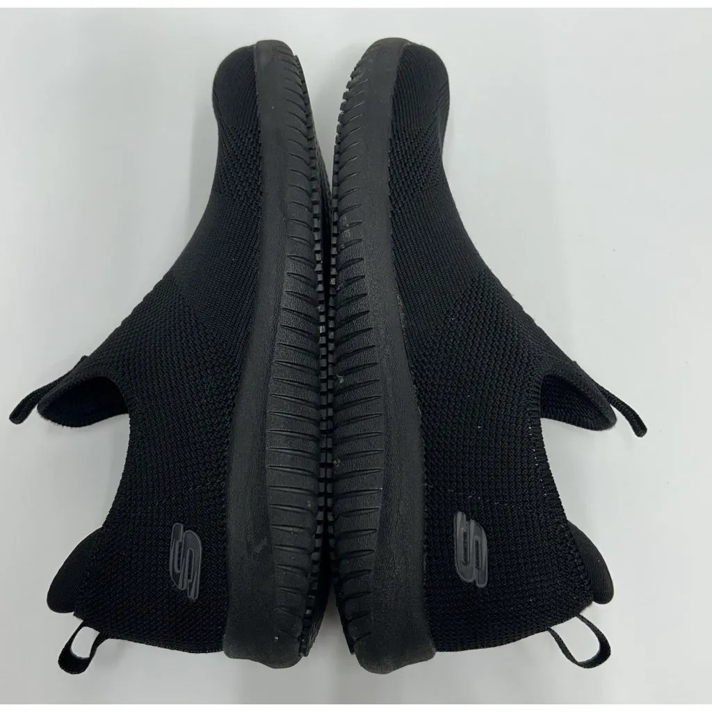 Skechers Work Shoes Womens 7.5 Black Slip On Slip Resistant Relaxed Fit 108034 - Image 8