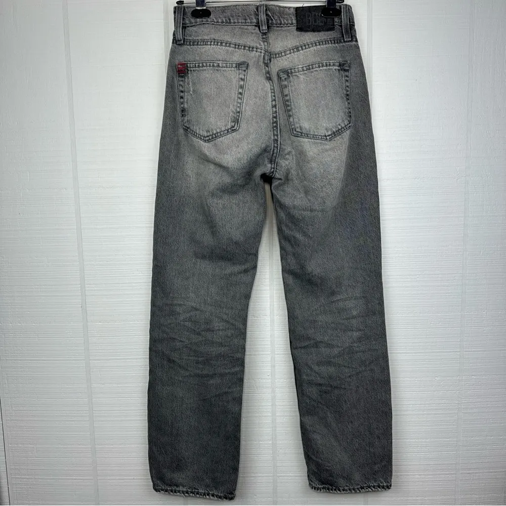 BDG Black Gray Charcoal Wash Stone Distressed Straight Leg Cowboy Jeans 26 - Image 3