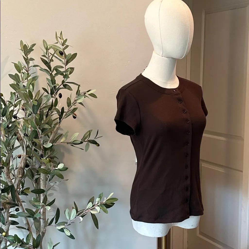 Reformation Raelynn Stretch Organic Cotton Rib Top New! - Image 7