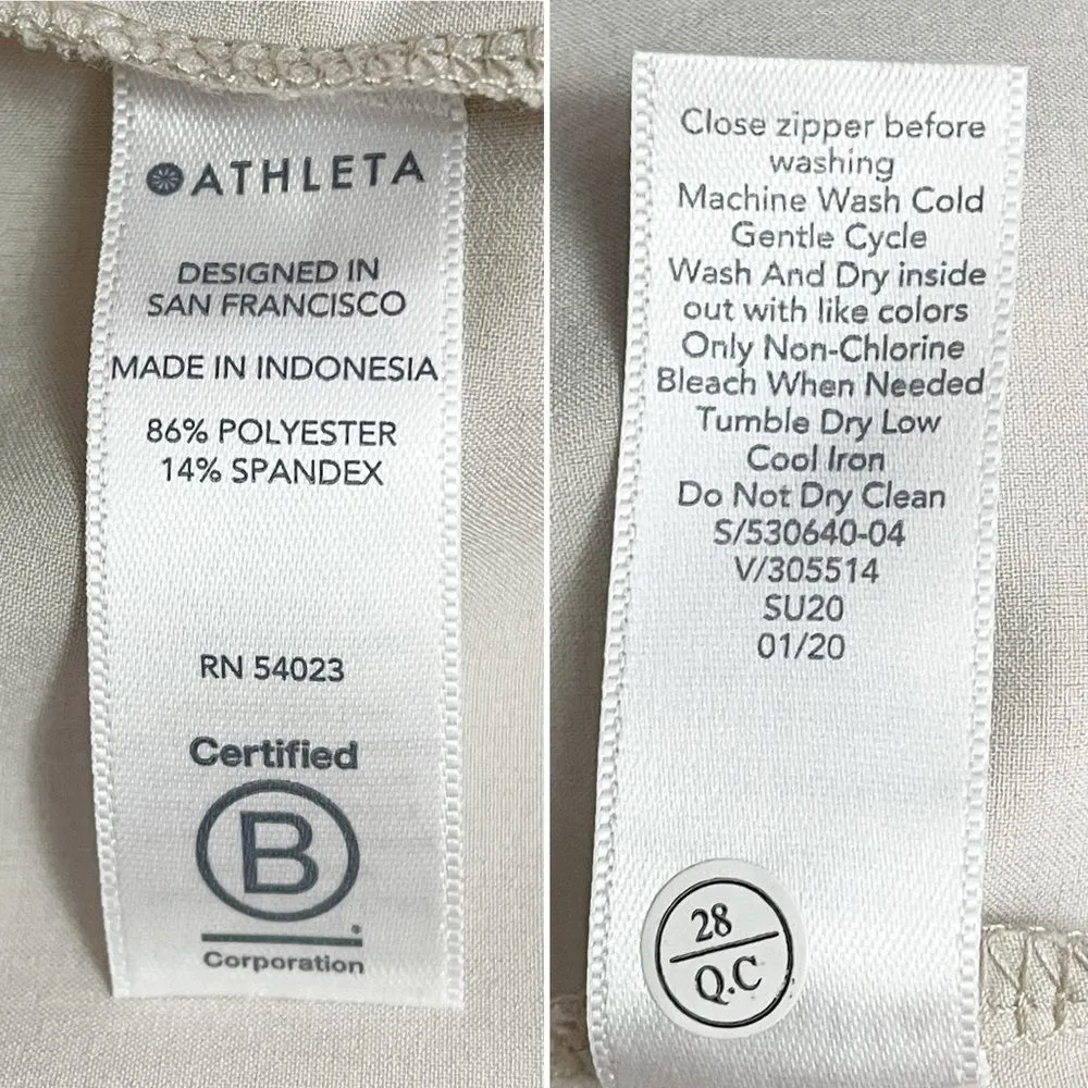 Athleta Skyline Pant II Abalone Grey Paperbag Waist Stretch Size 12 Quick Dry - Image 13