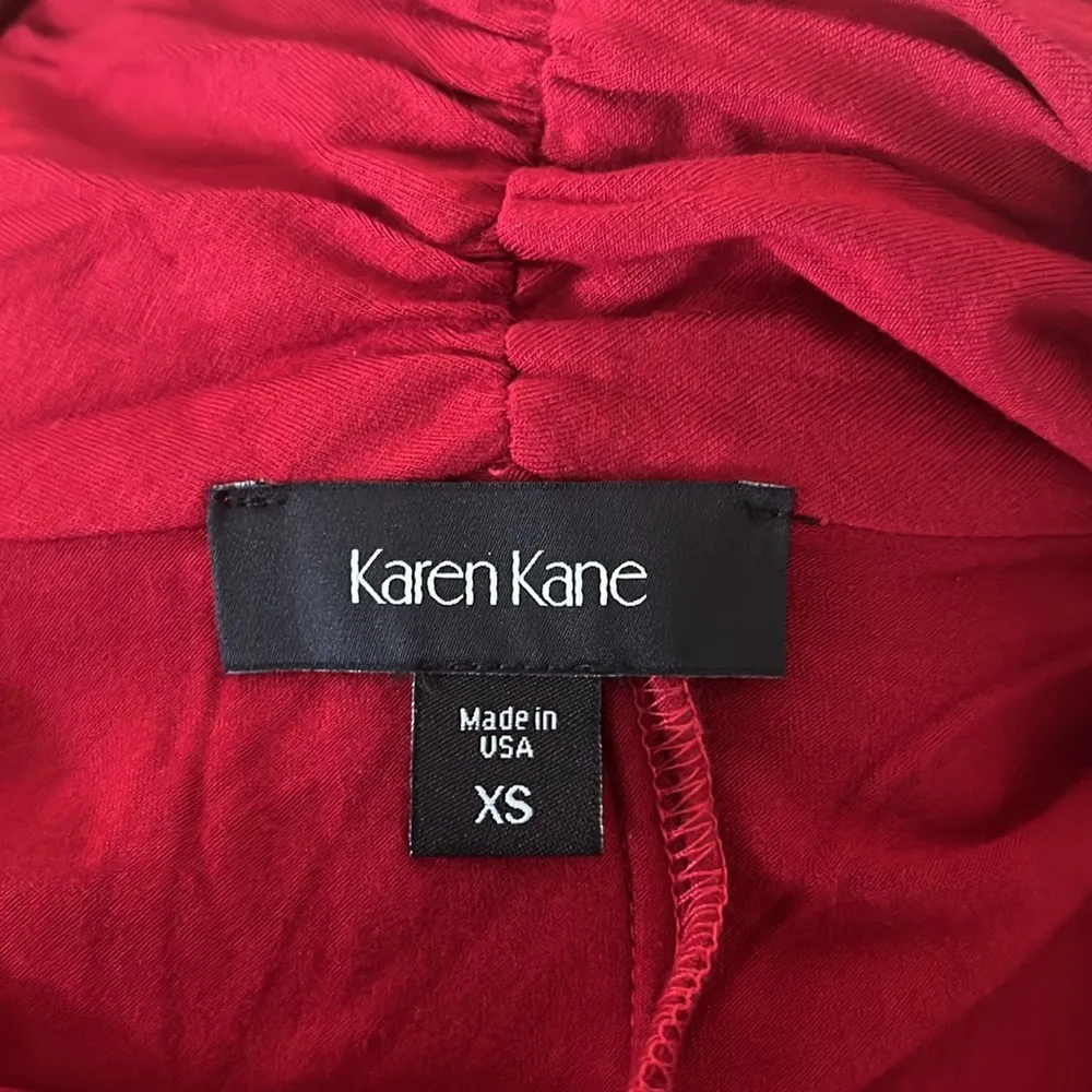 Karen Kane Cascade Faux Wrap Dress in Red, Size XS New w/Tag - Image 8