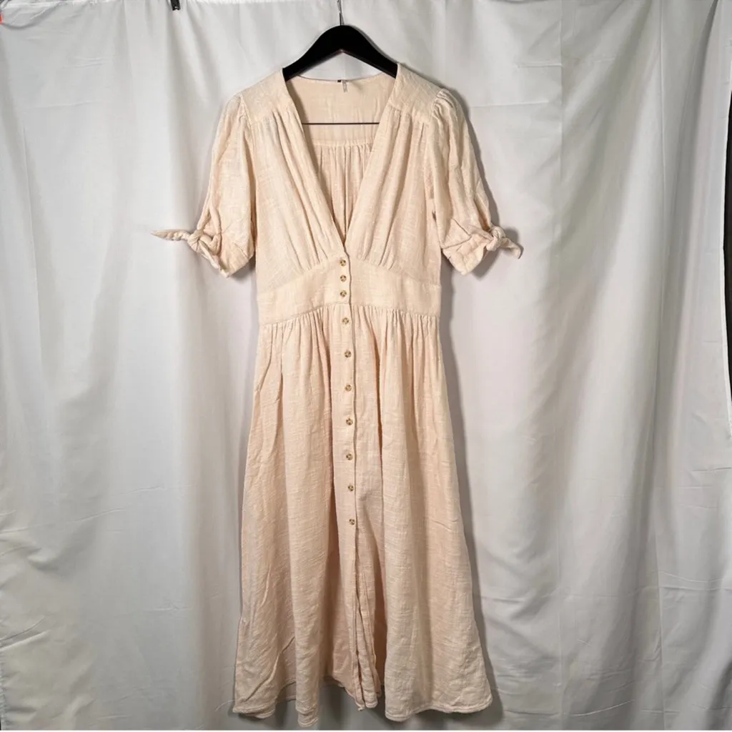 Free People Cotton Button Front Midi Dress
Cottagecore Cotton Boho Bridal Small - Image 7