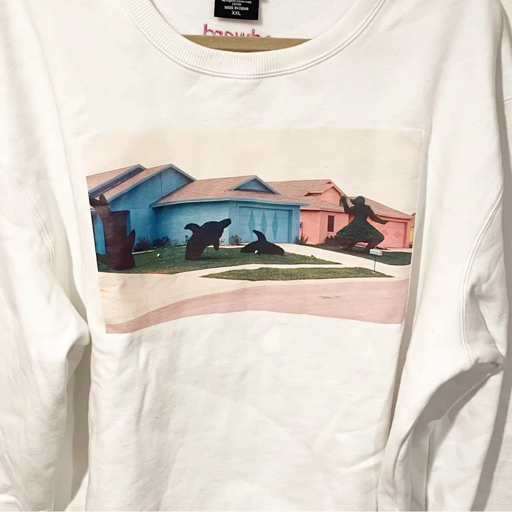 Dumbgood Edward Scissorhands Size XXL White Pullover Crewneck Sweatshirt - Image 2