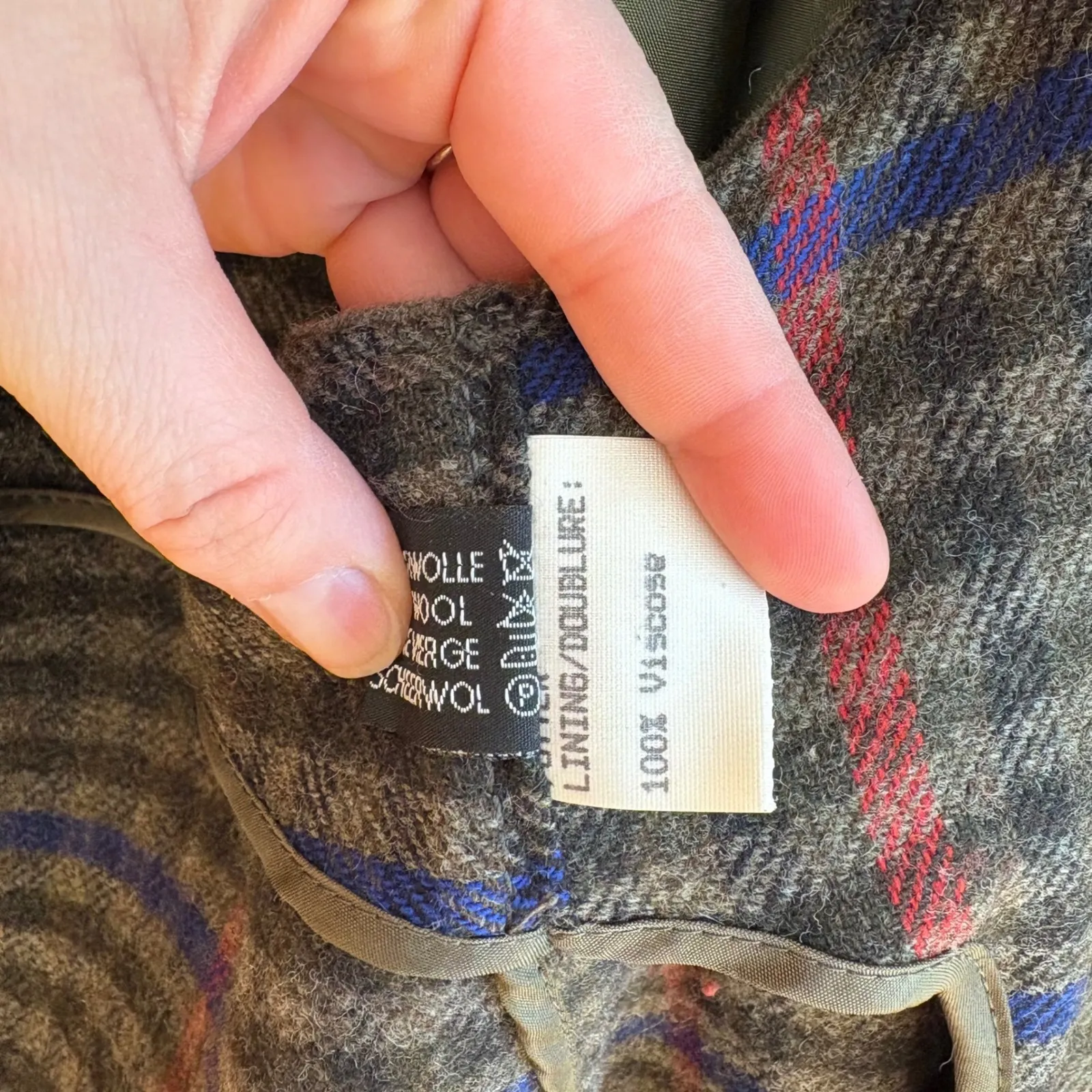 Schneider Grey Wool Blend Hooded Trench Coat Full Length Warm Winter Outerwear Gray Size 16 - Image 13