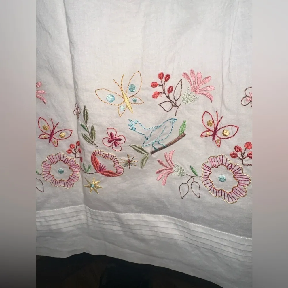 Rafaella A Line Cotton Midi Skirt White France Inspired - Image 4