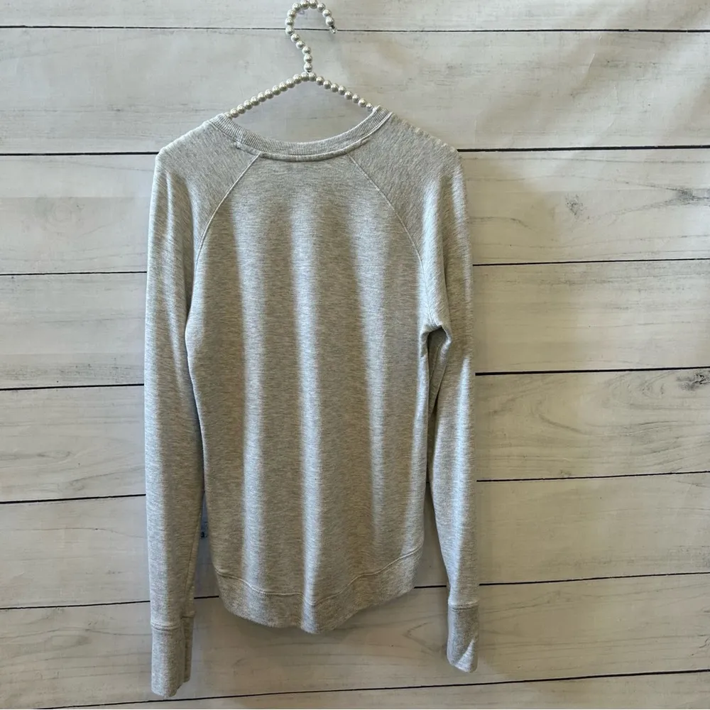 ATHLETA | Women Crewneck Pullover Sweater Knit Stretch Long Sleeve Gray Size XS - Image 2