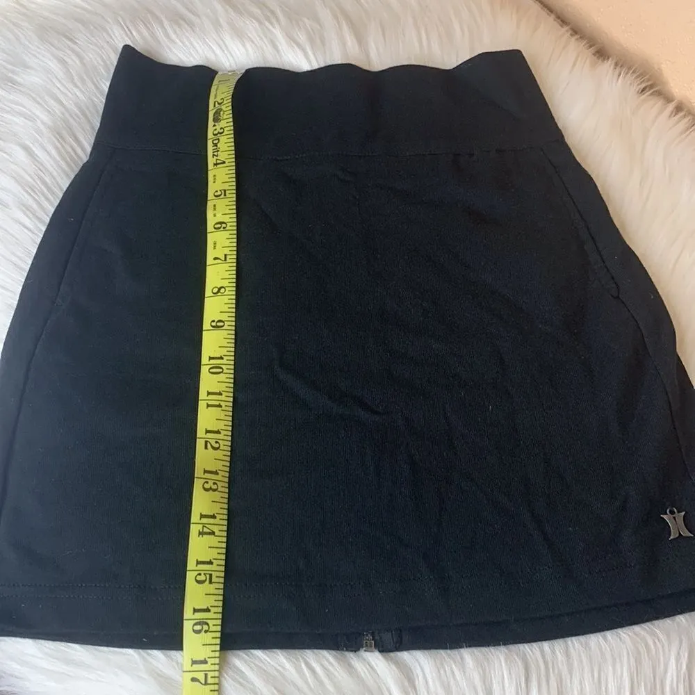 Hurley Black Zipper Mini Skirt Size XS - Image 10