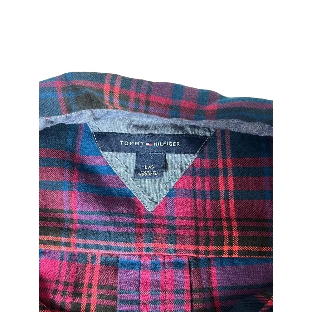 Tommy Hilfiger Women's Blue & Red Top - Image 3