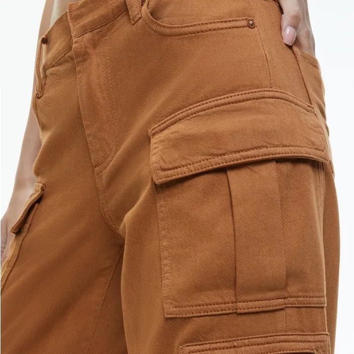 Alice + Olivia Cargo Pants Women’s Size 30 Camel Khaki Wide Leg Cay Baggy NWT - Image 4