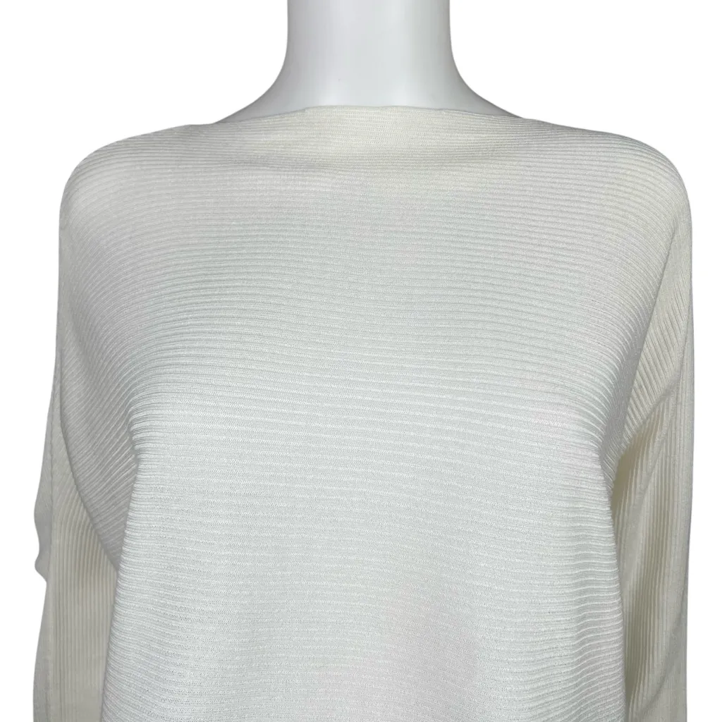 MATTHILDUR Drop Shoulder Long Sleeve Pima Cotton Ribbed Top Size L - Image 6