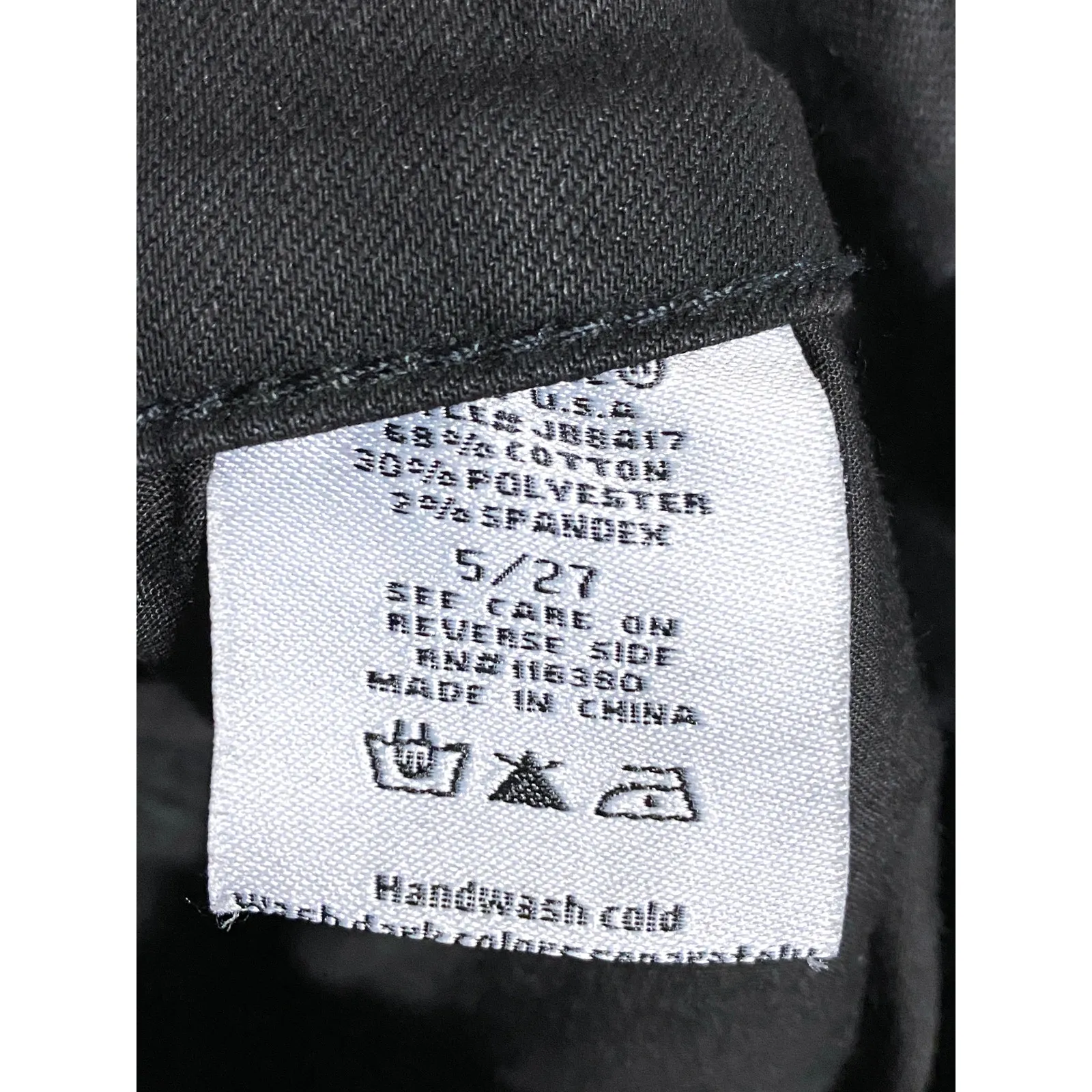 Judy Blue Crop Straight Fit Split Ankle Hem Jeans 5/27 Black Stretch Denim - Image 10