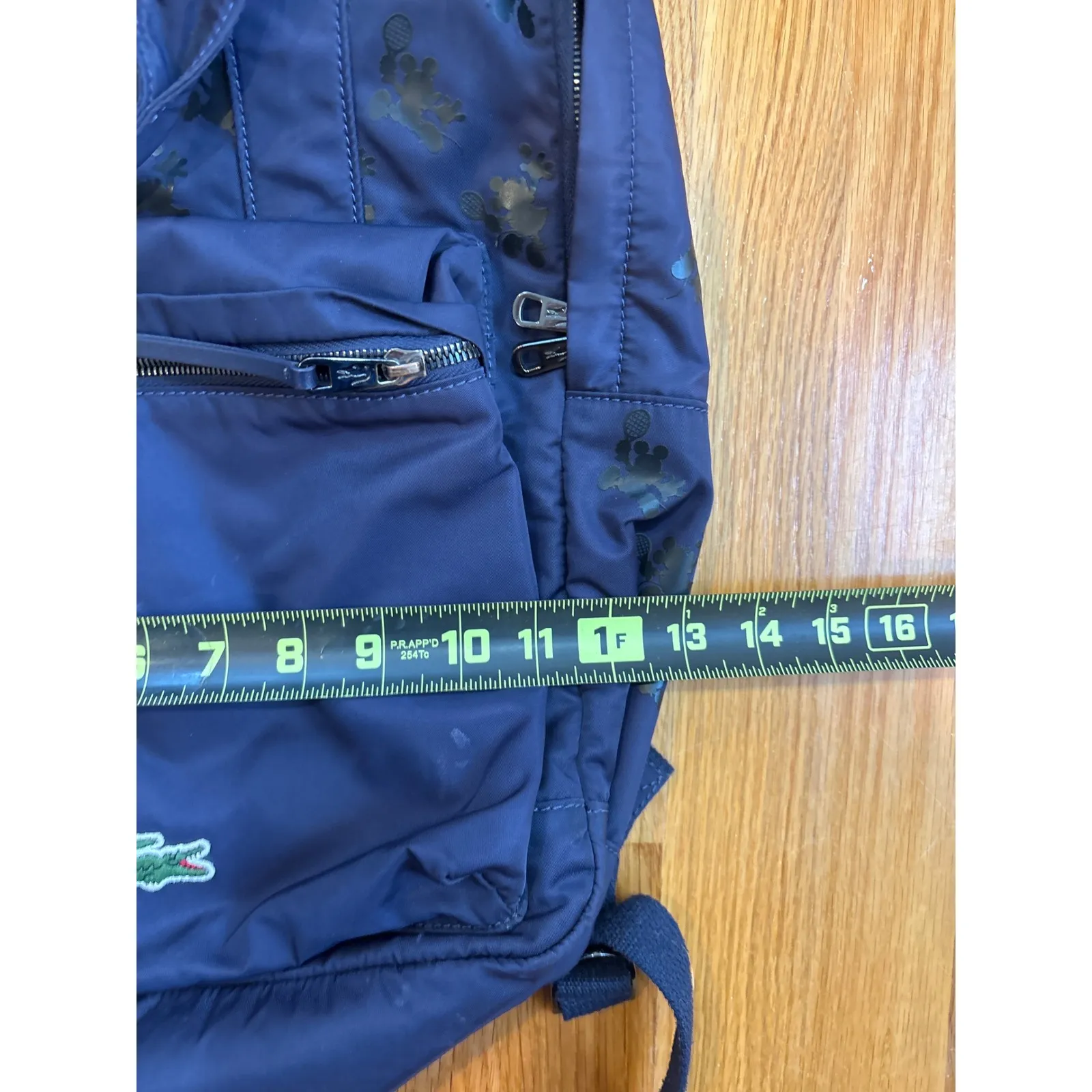 Lacoste Backpack Navy Blue Disney Mickey Mouse Print Nylon‎ Adventure Travel Bag - Image 6