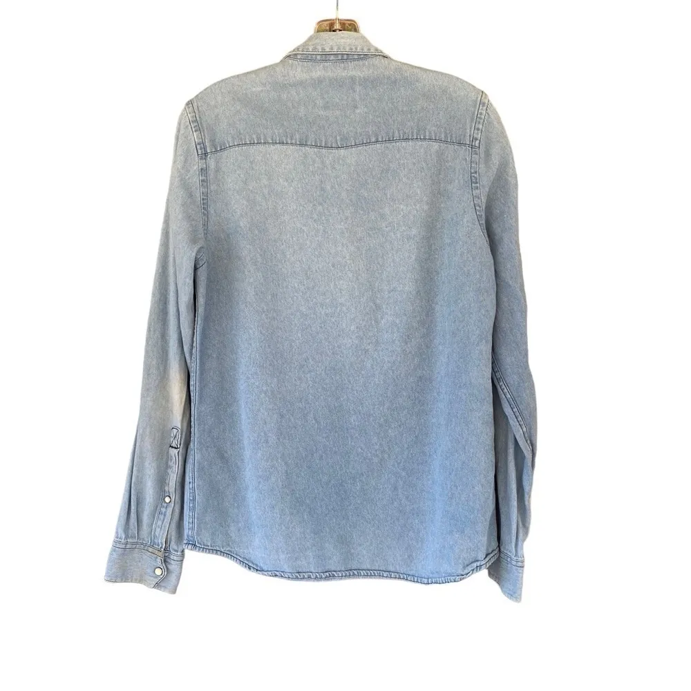 ASOS  denim pearl snap button down - Image 2